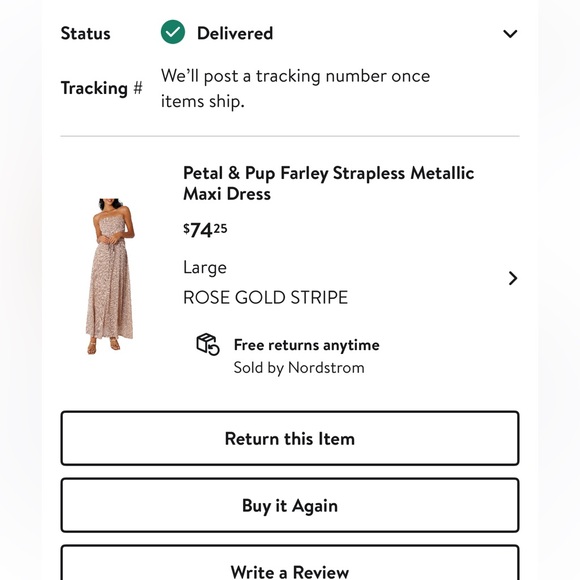 Petal& Pup Farley Strapless Metallic Maxi Dress NWT - Picture 4 of 9